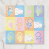 ベビーシャワーパシバニーメッセージカード フェイバータグ (正面)