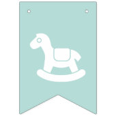 ベビーシャワーパステルグリーン男女兼用 バンティングフラッグ (第2の旗)