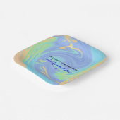 ベビーシャワーパステルスパイラルウェルカムファースト生まれ ペーパープレート (傾斜あり)