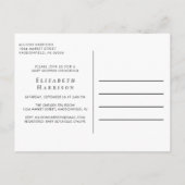 ベビーシャワーパステルタイポグラフィ インビテーションポストカード (裏面)