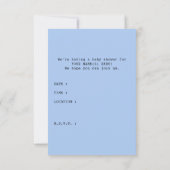 ベビーシャワーパスポート 招待状 (裏面)