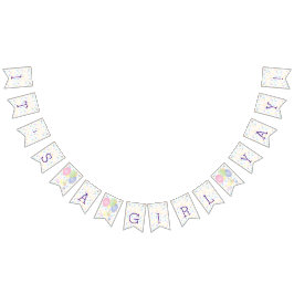 ベビーシャワーパチバニー、アゲハチョウバナー バンティングフラッグ