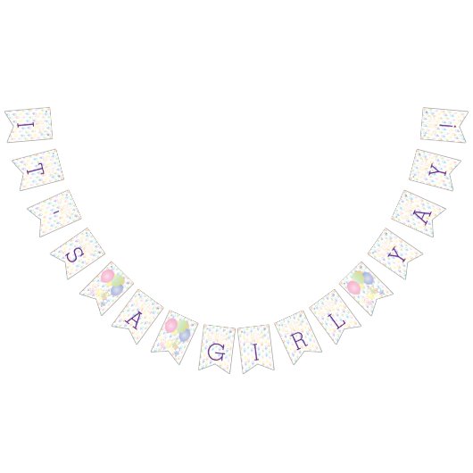 ベビーシャワーパチバニー、アゲハチョウバナー バンティングフラッグ (全)