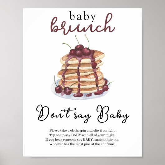 ベビーシャワーパンケーキ Babyと言わないでね ポスター (正面)