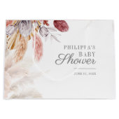 ベビーシャワーパンパスグラスタンテラコッタ ラージペーパーバッグ (正面)