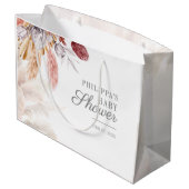 ベビーシャワーパンパスグラスタンテラコッタ ラージペーパーバッグ (裏面アングル)