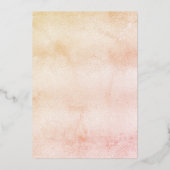 ベビーシャワーパンパスグラステディベアーピンクフローラ 箔招待状 (裏面)