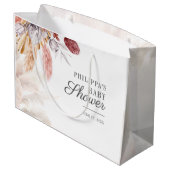ベビーシャワーパンパスグラステラコッタ ラージペーパーバッグ (裏面アングル)