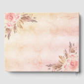 ベビーシャワーパンパスグラスバラ金ゴールドテディベア ゲストブック (裏面)