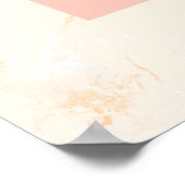 ベビーシャワーパンパスグラスバラ金ゴールド赤面歓迎 ポスター (角)