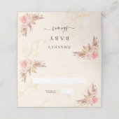 ベビーシャワーパンパスグラス赤面花模様大理石 プレイスカード (外部開封)