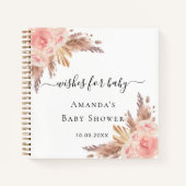 ベビーシャワーパンパバラウィッシュゲストブック ノートブック (正面)