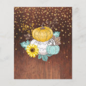 ベビーシャワーパンプキントラック素朴バーンドウッド秋 チラシ (裏面)