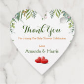 ベビーシャワーパーソナライズデザイン フェイバータグ (裏面)