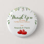 ベビーシャワーパーソナライズデザイン 缶バッジ (正面)