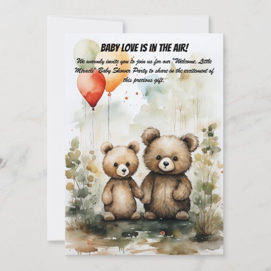 ベビーシャワーパーティの招待状 招待状 (正面)