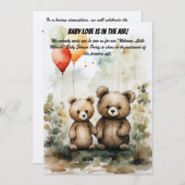 ベビーシャワーパーティの招待状 招待状 (正面/裏面)