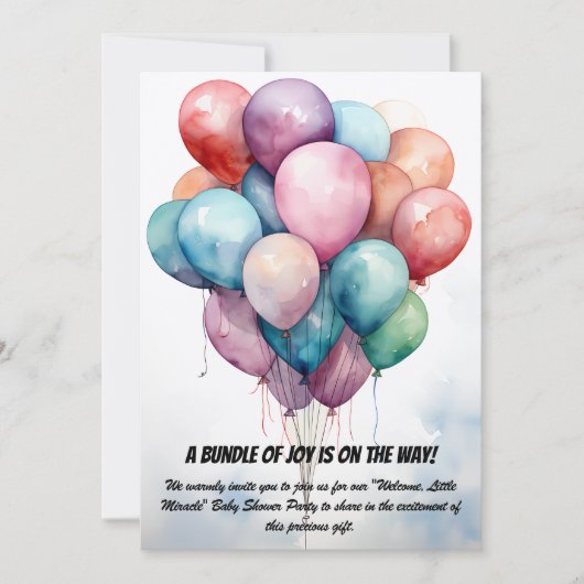 ベビーシャワーパーティの招待状 招待状 (正面)