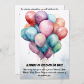 ベビーシャワーパーティの招待状 招待状 (正面/裏面)