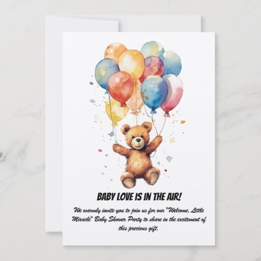 ベビーシャワーパーティの招待状 招待状 (正面)