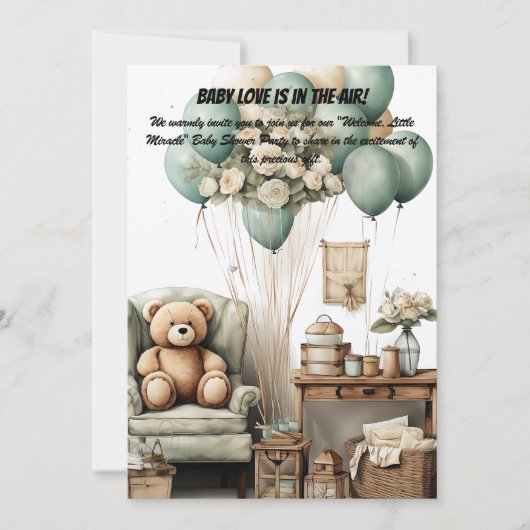 ベビーシャワーパーティの招待状 招待状 (正面)