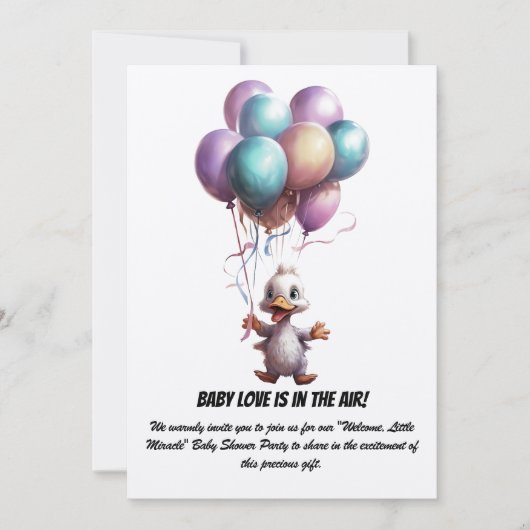 ベビーシャワーパーティの招待状 招待状 (正面)