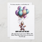 ベビーシャワーパーティの招待状 招待状 (正面/裏面)