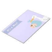 ベビーシャワーパーティーのお気に入り – Stork Delivers男の赤ちゃん ノートパッド (アングル)