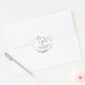 ベビーシャワーパーティーのお願いは女の子の母親 ラウンドシール (封筒)