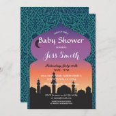 ベビーシャワーパーティーアラビアンナイト招待状モロッコ 招待状 (正面/裏面)