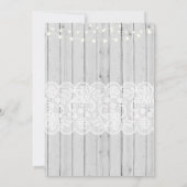 ベビーシャワーパーティーグレーウッドレース招待状 招待状 (裏面)