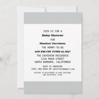 ベビーシャワーパーティーテンプレート 招待状