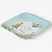 ベビーシャワーパーティーデコールガールフェアリーガーデンビーズアート ペーパープレート (傾斜あり)