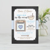 ベビーシャワーパーティーパンザオーブルーボーイジンガム 招待状 (スタンド正面)