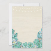 ベビーシャワーパーティーミントサクランス素朴招待状 招待状 (裏面)