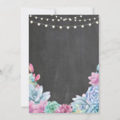 ベビーシャワーパーティー吸汁液フローラチョーク招待状 招待状 (裏面)