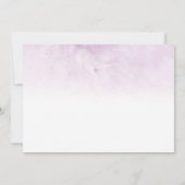 ベビーシャワーパープルエレガントアジサイフローラ 招待状 (裏面)