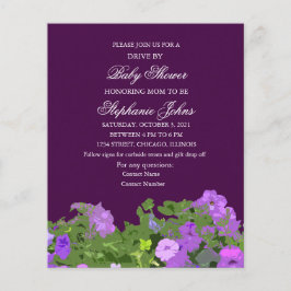 ベビーシャワーパープルフローラでドライブカラフル