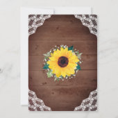 ベビーシャワーヒマワリーレースBabysブレスフローラ 招待状 (裏面)