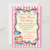 ベビーシャワービクトリアンティーパーティの招待状 招待状 (正面)