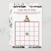 ベビーシャワービンゴカード – かわいいダックテーマ 招待状 (正面/裏面)