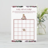 ベビーシャワービンゴカード – かわいいダックテーマ 招待状 (スタンド正面)