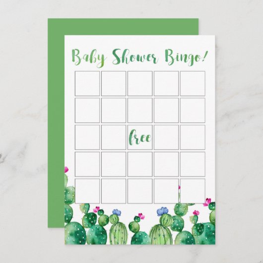 ベビーシャワービンゴサボクサボフィエスタテーマカード エンクロージャーカード (正面/裏面)