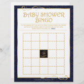 ベビーシャワービンゴ[ゴールデンブルー] レターヘッド (正面/裏面)
