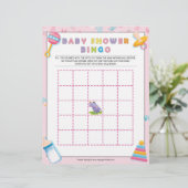 ベビーシャワービンゴ[ベビーの基本ピンク] レターヘッド (スタンド正面)