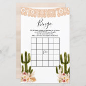 ベビーシャワービンゴBoho Cactus Taco 'Bout Love (正面/裏面)
