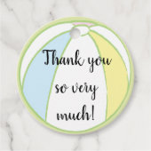 ベビーシャワービーチボールメッセージカード フェイバータグ (正面)