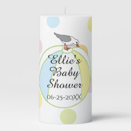 ベビーシャワービーチボール3 x 6"ピラーキャンドル