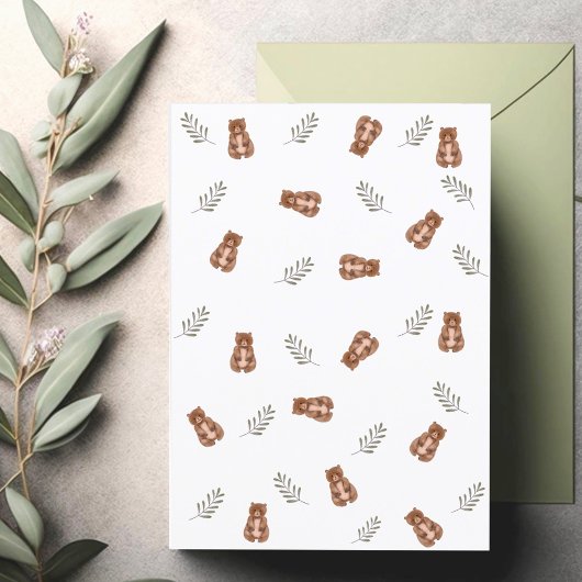 ベビーシャワービーリーウェイト素朴&モダン招待状 招待状