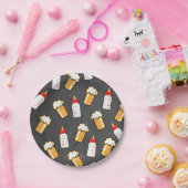 ベビーシャワービールおよび哺乳瓶の紙皿 ペーパープレート (パーティー)